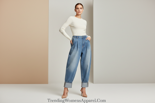 Barrel Jeans & Baggy Denim: The Viral Silhouette Redefining Women's Denim in 2026