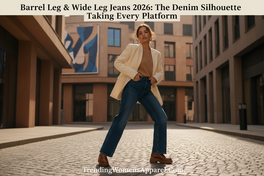Barrel Leg & Wide Leg Jeans 2026: The Denim Silhouette Taking Over Every Platform | TrendingWomensApparel.Com
