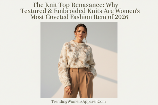 The Knit Top Renaissance: Why Textured & Embroidered Knits Are Women's Most Coveted Fashion Item of 2026