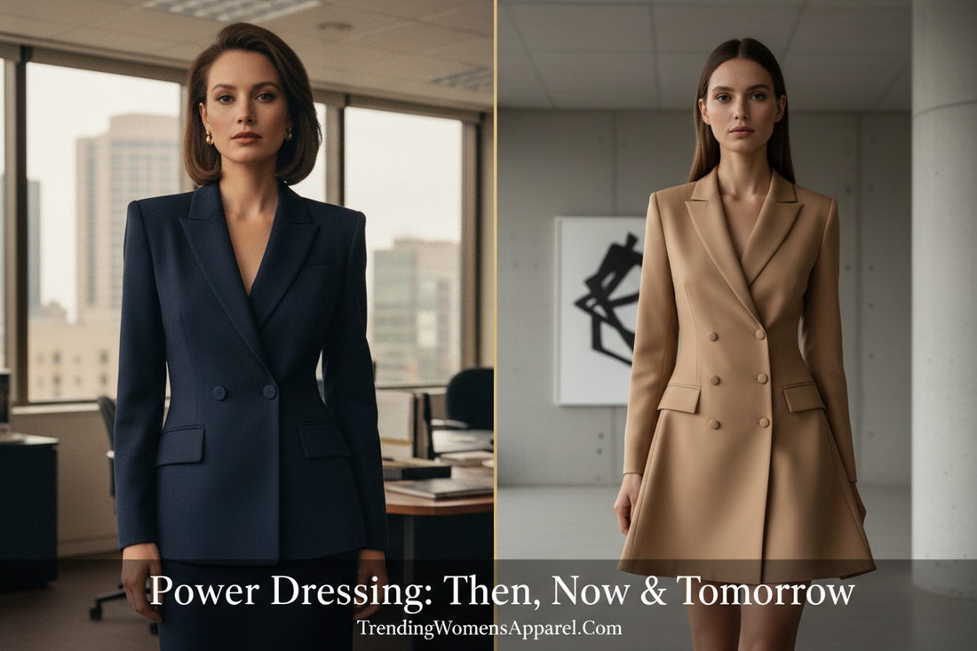The Power Suit to the Blazer Dress: Women's Power Dressing Then, Now & Tomorrow